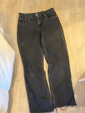 LEVI Black Denim Jeans - dad jeans style